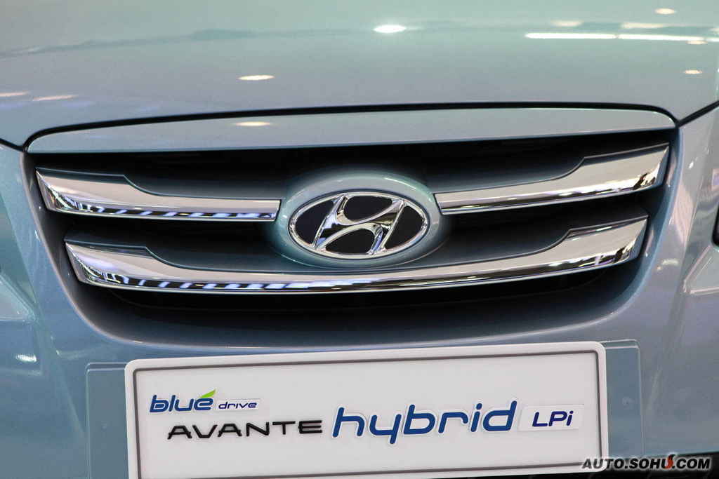 现代 北京现代 伊兰特混合动力 现代伊兰特Hybrid车展实拍