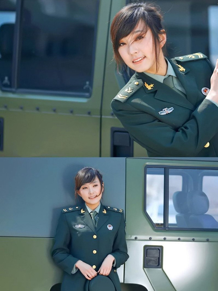 责编:徐瑞莹                 清丽军花与军车写真 人见人爱 解放军