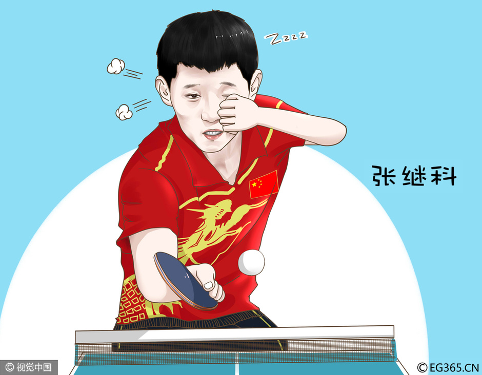 漫画:张继科你醒醒!看张继科奥运赛前犯呆萌