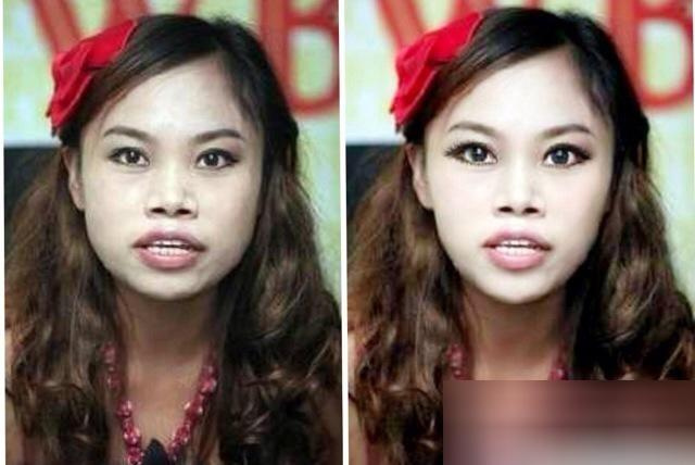 凤姐PS大赛 <em>龅牙丑女</em>变大眼尖脸6656961-女人