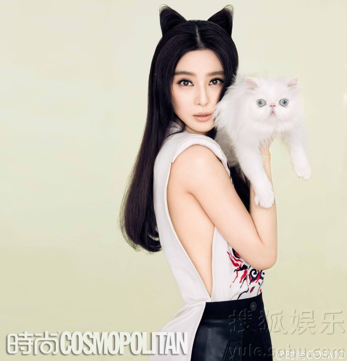 妩媚小野猫上线！范冰冰戴猫耳朵御姐变软妹(图)