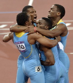 北京时间8月11日，2012伦敦奥运会男子4x400米接力决赛。巴哈马队以2分56秒72的成绩夺冠。...