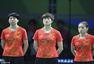 高清图：女乒团体战横扫新加坡 李晓霞强势出击
