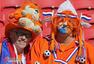高清图：荷兰狮子球迷赛场怒吼 狮子能否擒袋鼠
