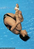 2010年11月26日，广州，2010年广州亚运会跳水女子3米板决赛，何姿夺冠，施廷懋银牌。